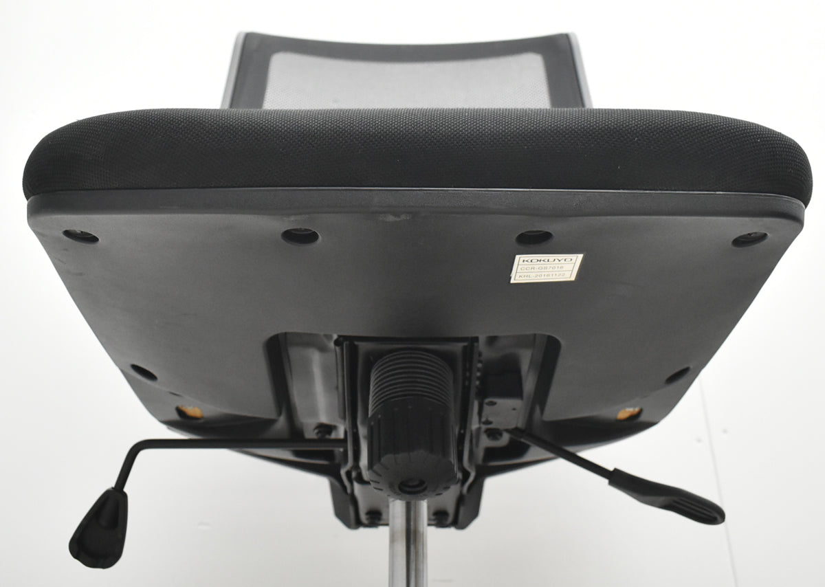 【中古】コクヨ　エントリーチェア　肘なし　ランバーサポート　ブラック　2026022402【中古オフィス家具】