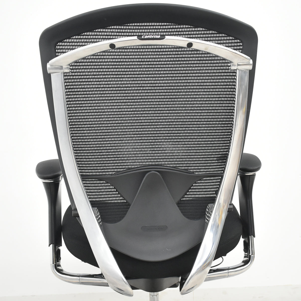 【中古】オカムラ　コンテッサ　可動肘　ランバーサポート　ポリッシュ　ブラック　2026030408【中古オフィス家具】