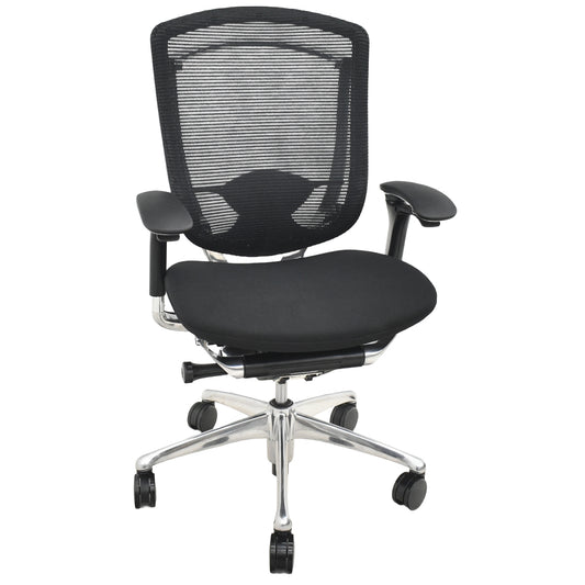 【中古】オカムラ　コンテッサ　可動肘　ランバーサポート　ポリッシュ　ブラック　2026030408【中古オフィス家具】