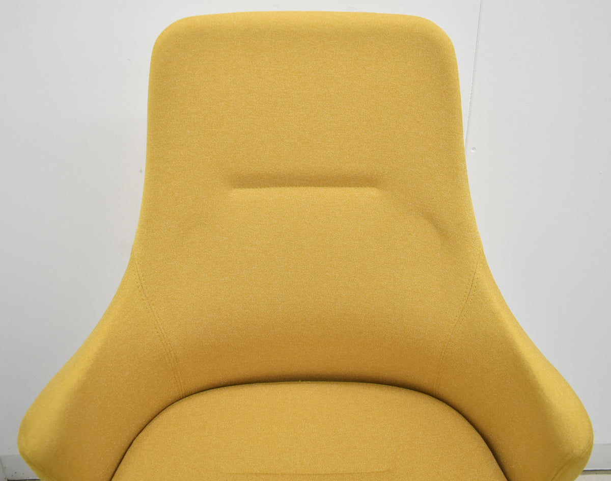 【中古】 オカムラ　ライブス　ワークチェアシリーズ　ハイバック　ポリッシュ　イエロー　2026031107【中古オフィス家具】