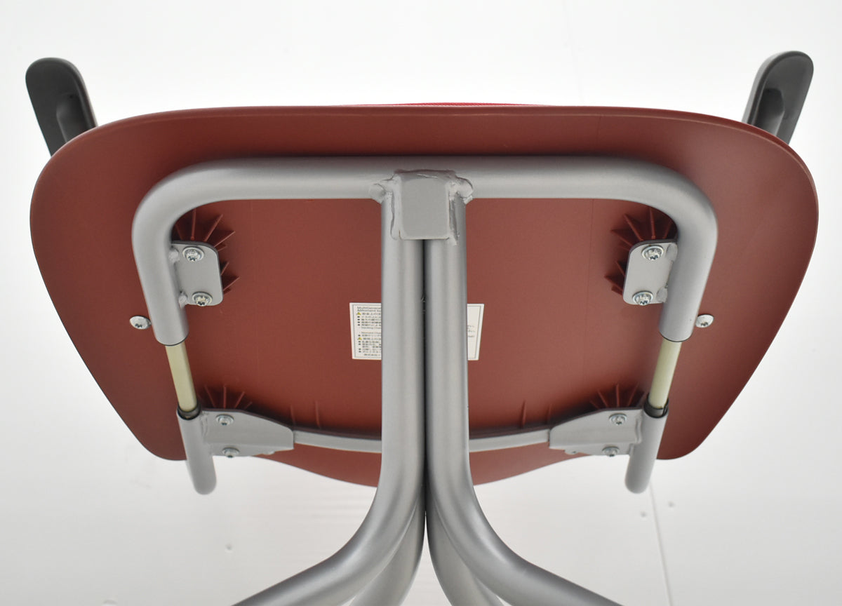 【中古】Knoll　マルチジェネレーション　固定肘　キャスター付　レッド　2026031402【中古オフィス家具】