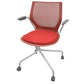 【中古】Knoll　マルチジェネレーション　固定肘　キャスター付　レッド　2026031402【中古オフィス家具】