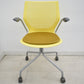 【中古】Knoll　マルチジェネレーション　固定肘　キャスター付　イエロー　2026031404【中古オフィス家具】