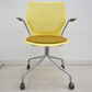 【中古】Knoll　マルチジェネレーション　固定肘　キャスター付　イエロー　2026031404【中古オフィス家具】