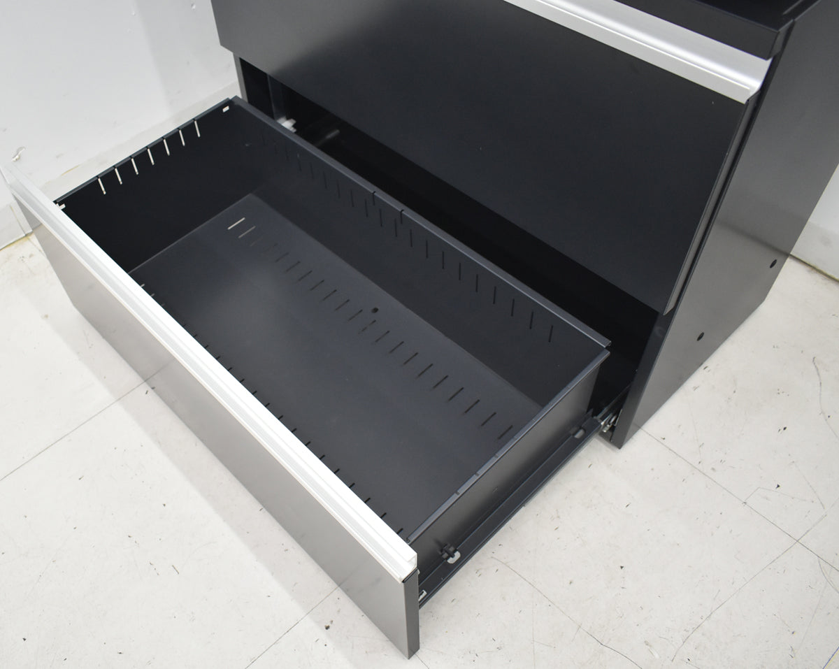 【中古】コクヨ　SAIBI　２段キャビネット　デスクサイド　天板付　幅800　2026031406【中古オフィス家具】