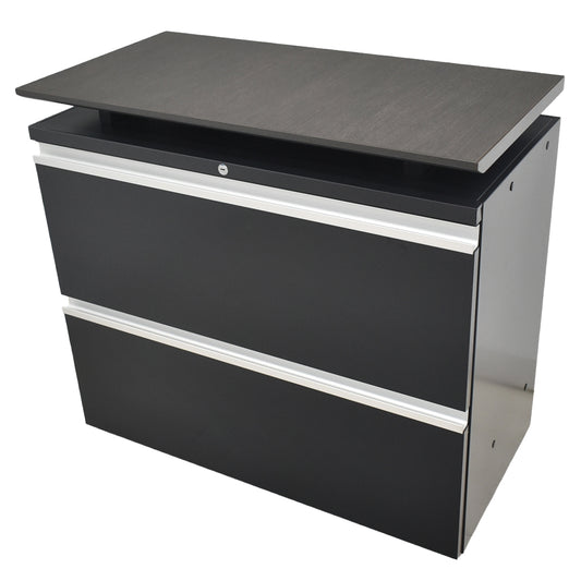 【中古】コクヨ　SAIBI　２段キャビネット　デスクサイド　天板付　幅800　2026031406【中古オフィス家具】