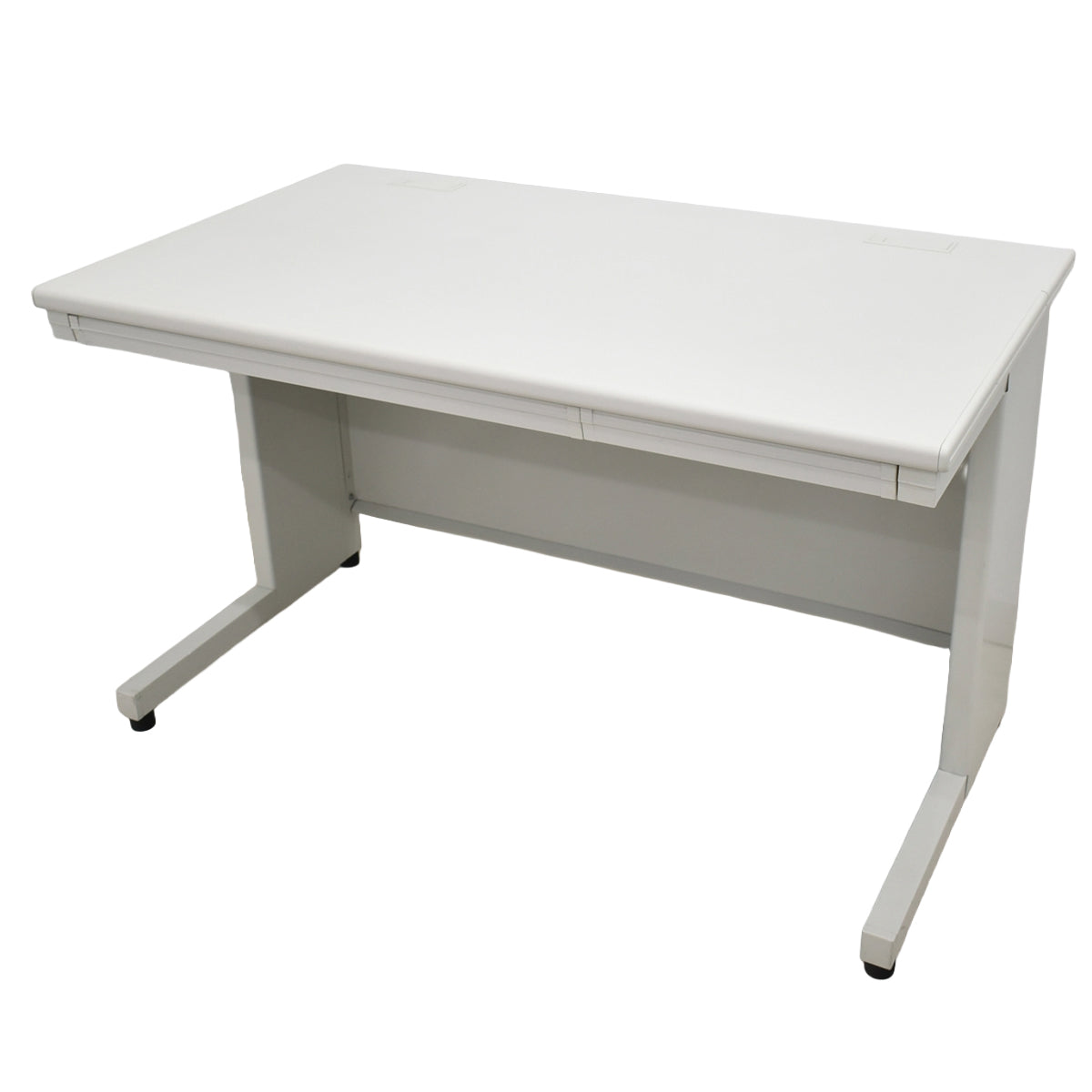 【中古】プラス　リード　平デスク　引き出し付　ホワイト　幅1200　2026031407【中古オフィス家具】
