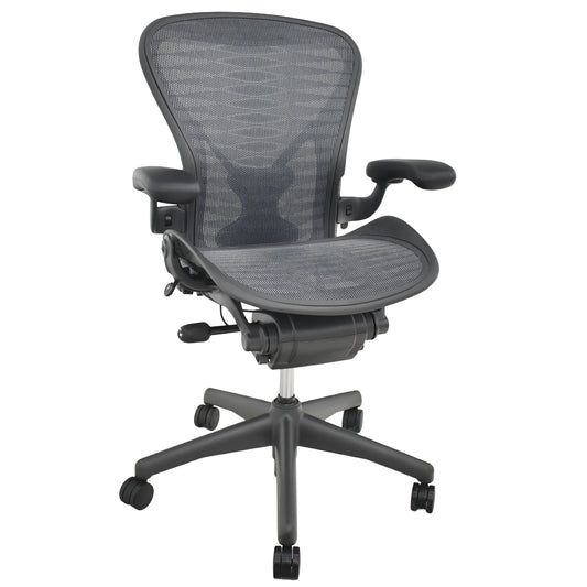 【中古】ハーマンミラー　アーロンチェア　Bサイズ　フル装備　ポスチャーフィット　タキシードメッシュ　2026031604　【中古オフィス家具】