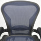 【中古】ハーマンミラー　アーロンチェア　Bサイズ　フル装備　ランバーサポート　ブルー　昇降ガス新品　2026031801【中古オフィス家具】