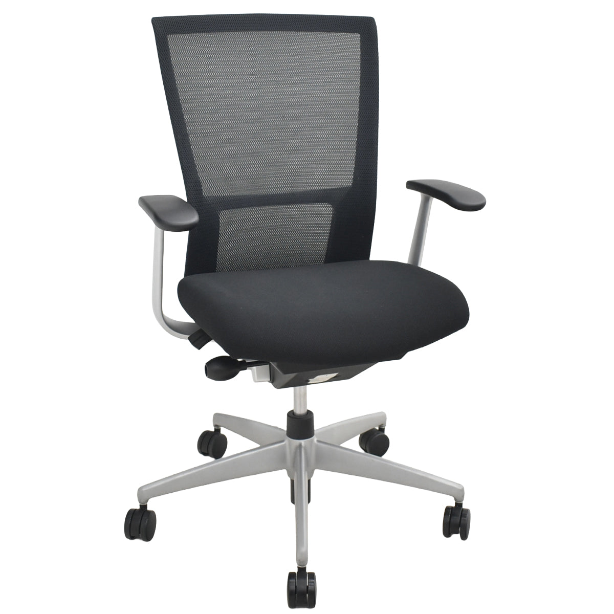 【中古】 コクヨ　フォスターカリノ　固定肘　シルバー脚　ブラック　2026031903【中古オフィス家具】