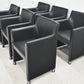 【中古】イトーキ　NYシリーズ　応接会議チェア　６脚セット　革張り　ブラック　幅560　2026032601【中古オフィス家具】