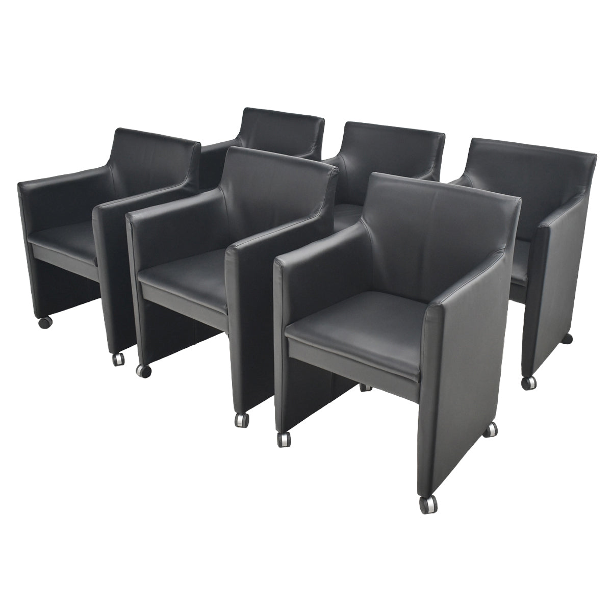 HIKARI　白本革張り応接椅子３点セット『中古良品』 応接セット – 中古オフィス家具 トレタテ