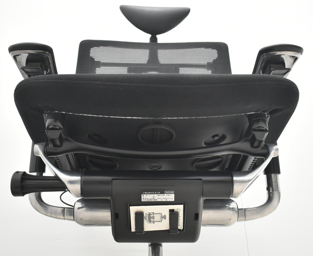 【中古】オカムラ　コンテッサ　可動肘　ヘッドレスト　ランバーサポート　ポリッシュ　2026032802【中古オフィス家具】