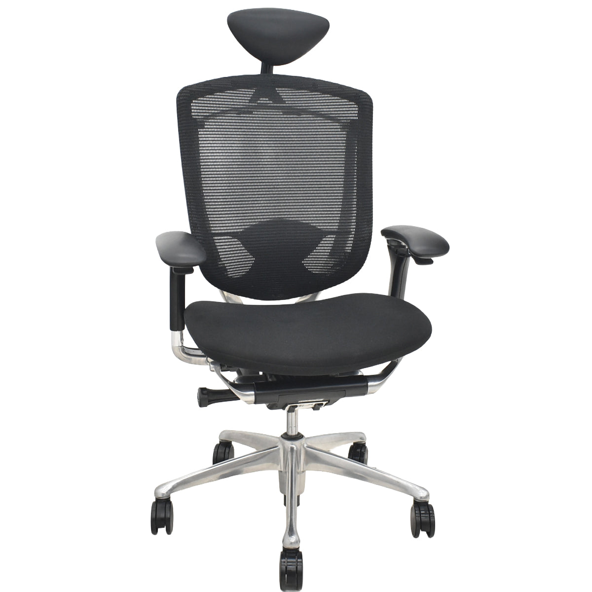 【中古】オカムラ　コンテッサ　可動肘　ヘッドレスト　ランバーサポート　ポリッシュ　2026032802【中古オフィス家具】
