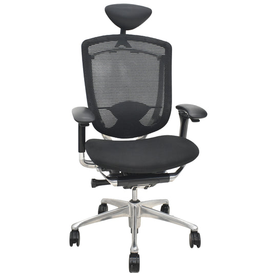 【中古】オカムラ　コンテッサ　可動肘　ヘッドレスト　ランバーサポート　ポリッシュ　2026032802【中古オフィス家具】