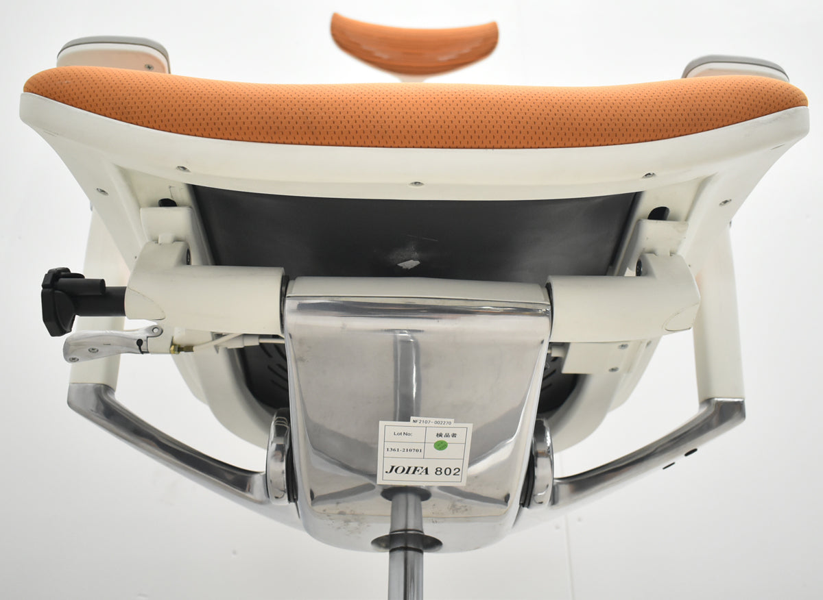 【中古】エルゴヒューマン　フィット　FIT　可動肘　ヘッドレスト　ポリッシュ　オレンジ　2026033004【中古オフィス家具】