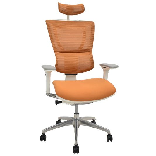 【中古】エルゴヒューマン　フィット　FIT　可動肘　ヘッドレスト　ポリッシュ　オレンジ　2026033005【中古オフィス家具】