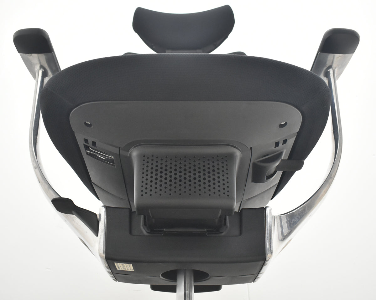 【中古】コクヨ　イング　バーチカルタイプ　ヘッドレスト　固定肘　ポリッシュ　ブラック　2026040102【中古オフィス家具】