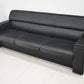 【中古】オカムラ　S-18H　高級応接５点セット　総革張り　ブラック　幅2070　2026040301【中古オフィス家具】