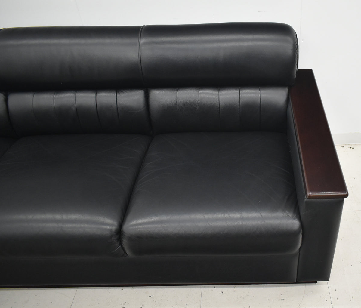 【中古】イトーキ＋ライオン事務器　L-671　応接６点セット　ブラック　幅1905　2026040601【中古オフィス家具】