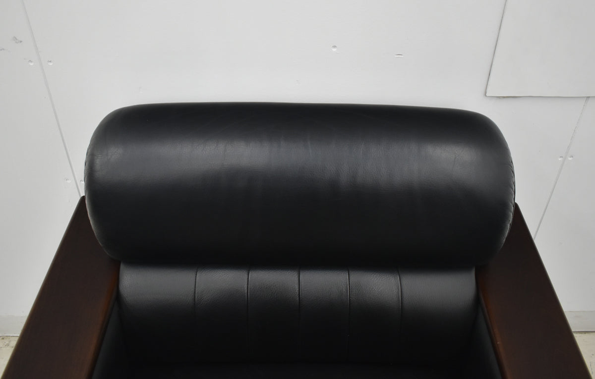 【中古】イトーキ＋ライオン事務器　L-671　応接６点セット　ブラック　幅1905　2026040601【中古オフィス家具】