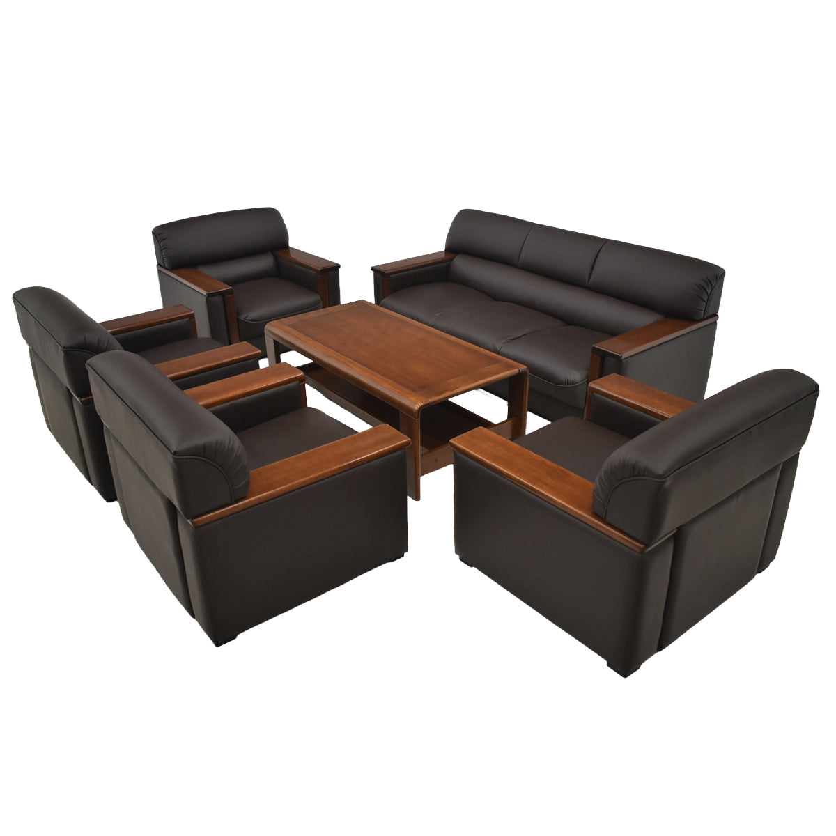 応接ソファー 3Pソファー オカムラ 中古 OKAMURA 3人用 ソファー 応接用 中古オフィス家具 ブラウン色 中古】8332XB P141 オカムラ(OKAMURA) 応接ソファ ブラック | 中古