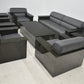 【中古】オカムラ　ニューフォーティ　高級応接８点セット　革張り　バーズアイメープル　幅1980　2026040603【中古オフィス家具】