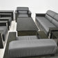 【中古】オカムラ　ニューフォーティ　高級応接８点セット　革張り　バーズアイメープル　幅1980　2026040603【中古オフィス家具】