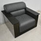 【中古】オカムラ　ニューフォーティ　高級応接８点セット　革張り　バーズアイメープル　幅1980　2026040603【中古オフィス家具】