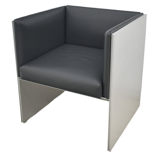 【中古】カッシーナ・イクスシー　エアフレーム　一人掛けソファ　本革　幅610　2026041306【中古オフィス家具】