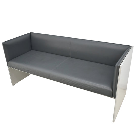 【中古】カッシーナ・イクスシー　エアフレーム　２人掛けソファ　本革　幅1510　2026041504【中古オフィス家具】