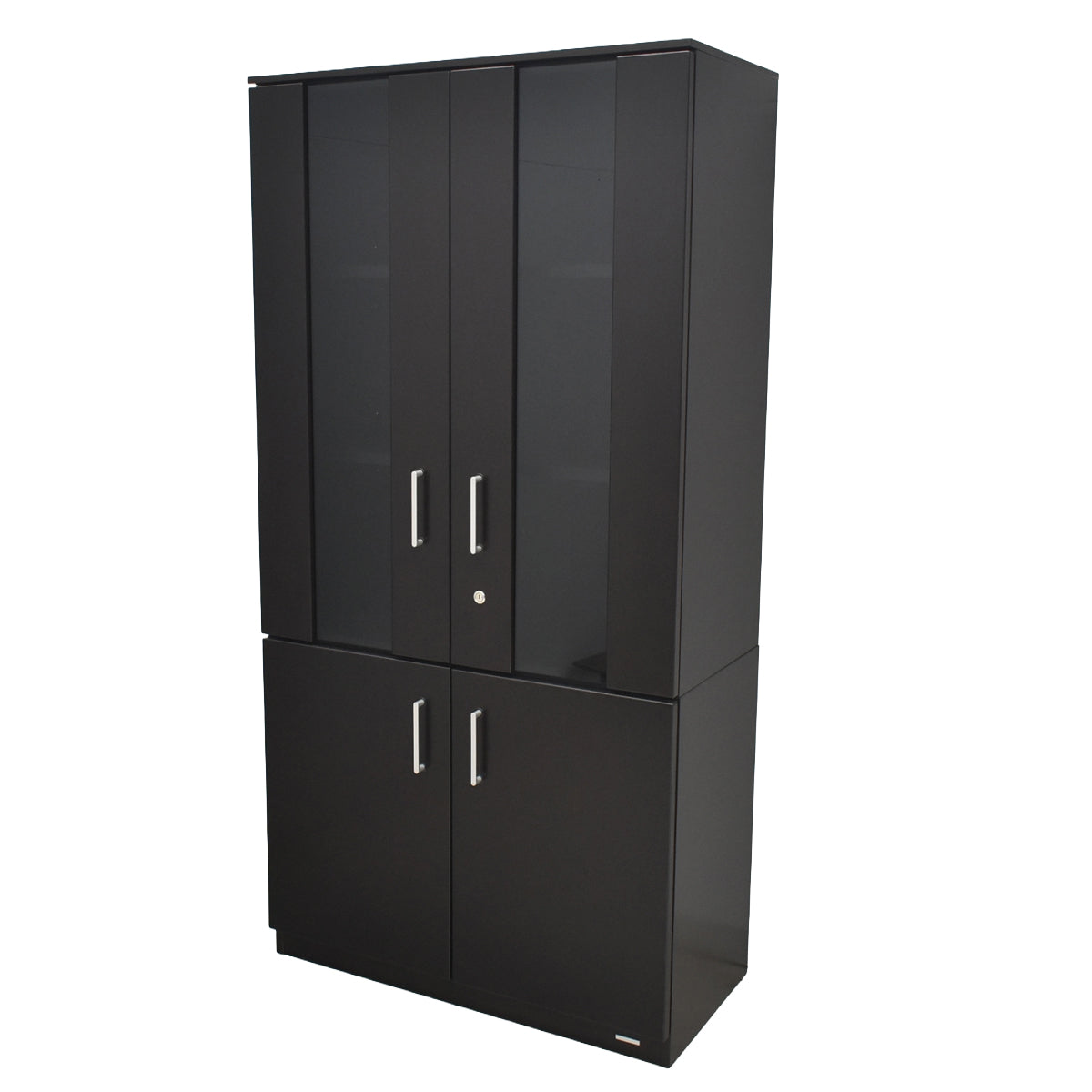 【中古】オカムラ　グレースライン　役員用書棚　ガラス扉　2024年製　全高1800　2026041603【中古オフィス家具】