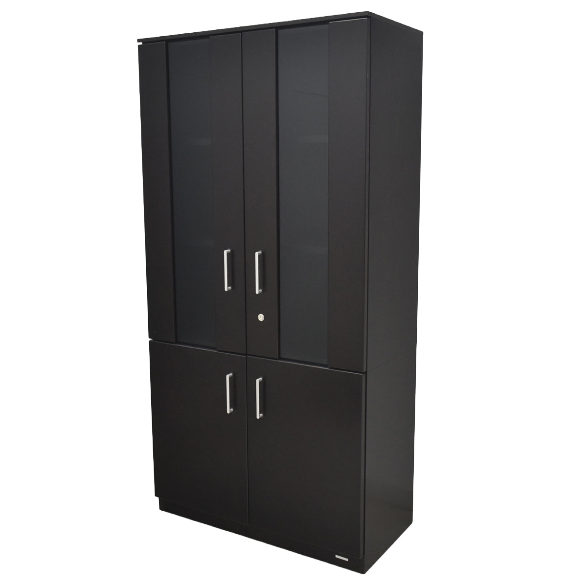 【中古】オカムラ　グレースライン　役員用書棚　ガラス扉　2024年製　全高1800　2026041604【中古オフィス家具】