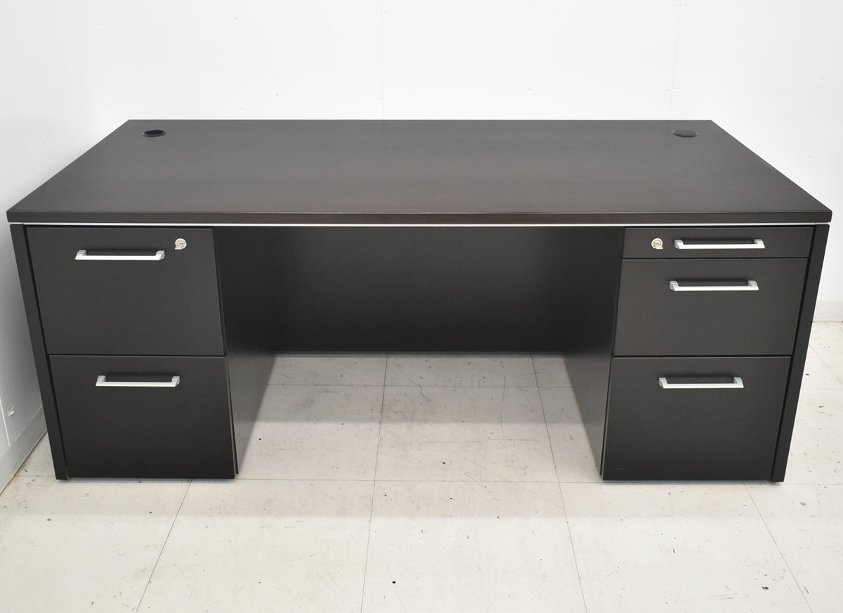 【中古】オカムラ　EX-39　高級役員用両袖デスク　幅1800　2026041701【中古オフィス家具】