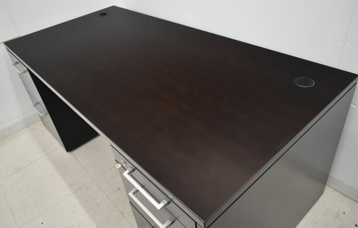 【中古】オカムラ　EX-39　高級役員用両袖デスク　幅1800　2026041701【中古オフィス家具】