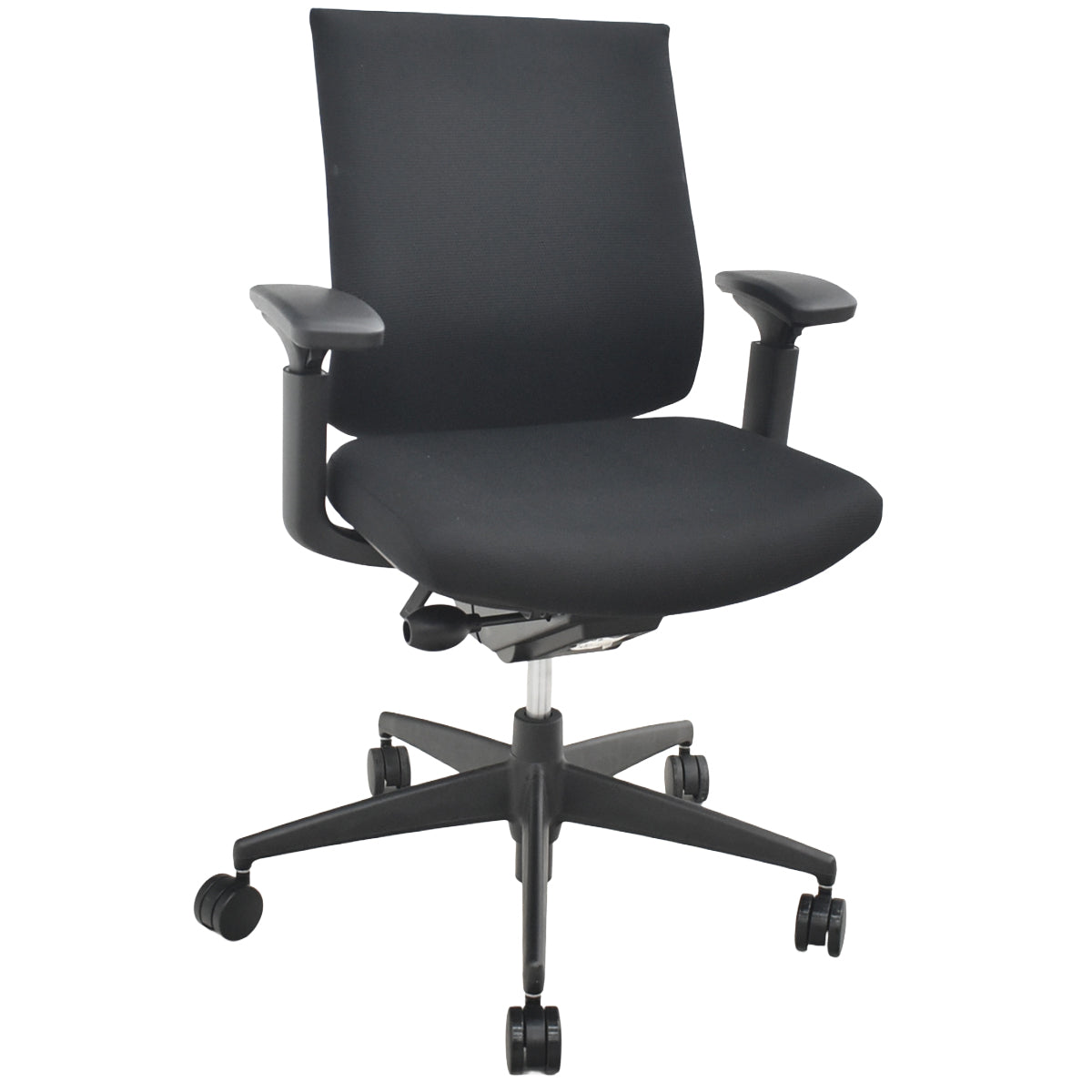 【中古】コクヨ　ウィザード３　可動肘　ランバーサポート　ローバック　ブラック　2026042001【中古オフィス家具】