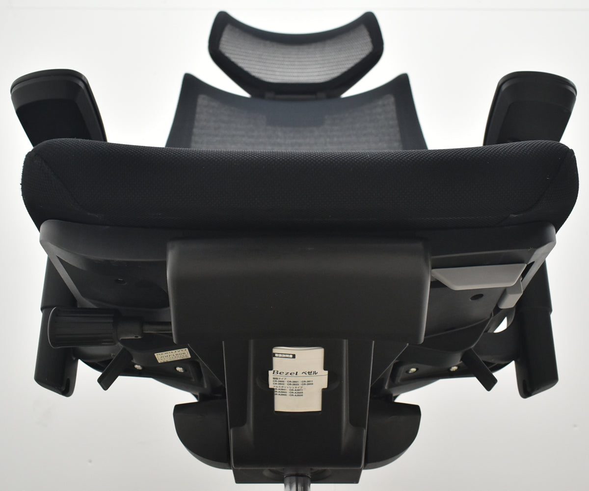 【中古】コクヨ　ベゼル　ヘッドレスト　可動肘　クランクスライドアーム　ポリッシュ　ウェブモーションサポート　ブラック　2026042003【中古オフィス家具】