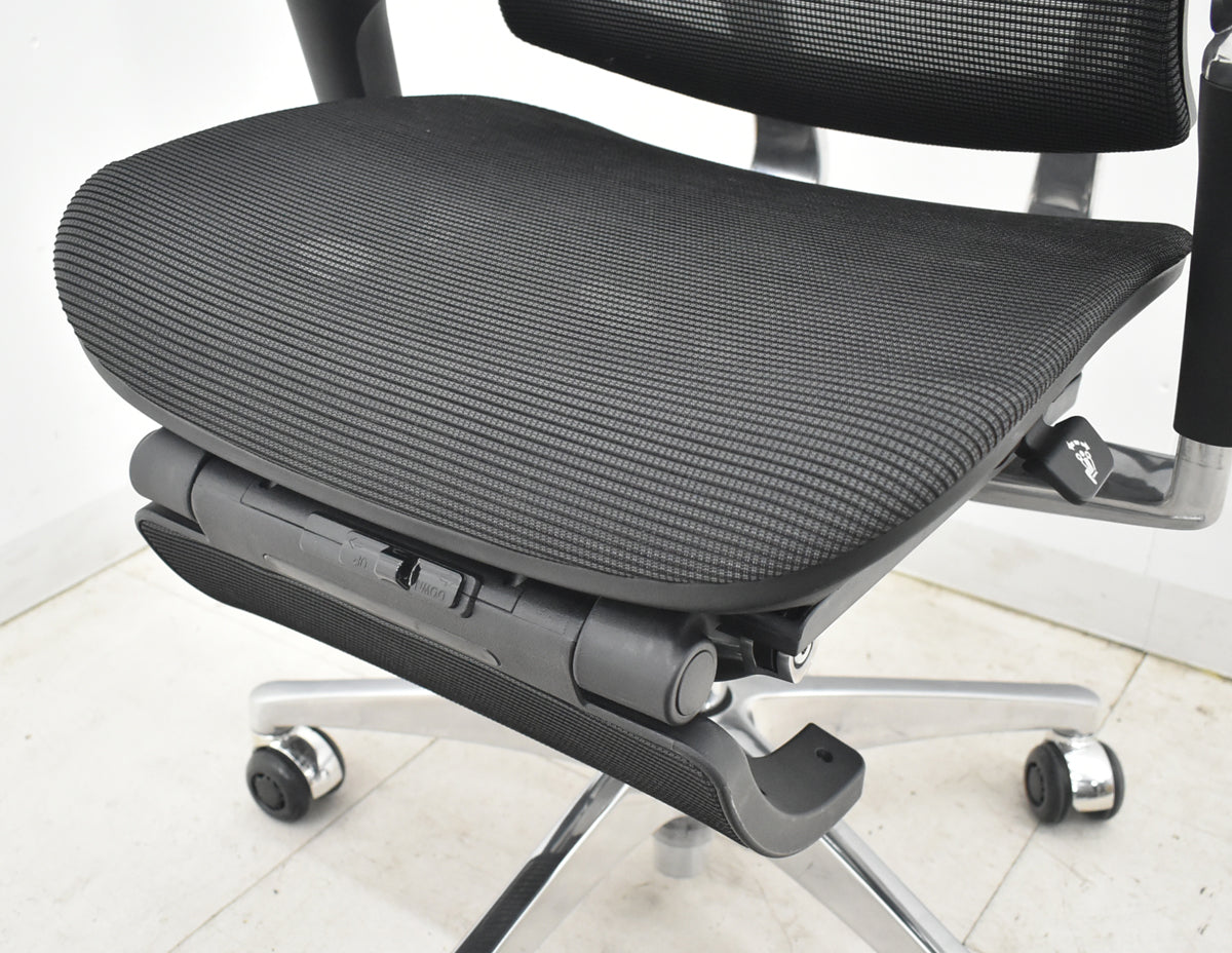 【中古】株式会社COFO（FOS）COFO Chair Premium 2　３Ｄヘッドレスト　６Ｄアームレスト可動肘　フットレスト　インラインスケート用ホイール（ポリウレタン）2026042007【中古オフィス家具】