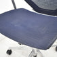 【中古】オカムラ　バロン　エクストラハイバック　固定ヘッドレスト　固定肘（肘パッド新品）ダークブルー　2026042103【中古オフィス家具】