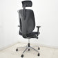 【中古】ジロフレックス　353シリーズ　ヘッドレスト　可動肘　ポリッシュ　ハンガー　ブラック　2026042203【中古オフィス家具】