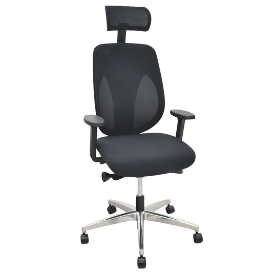 【中古】ジロフレックス　353シリーズ　ヘッドレスト　可動肘　ポリッシュ　ハンガー　ブラック　2026042203【中古オフィス家具】