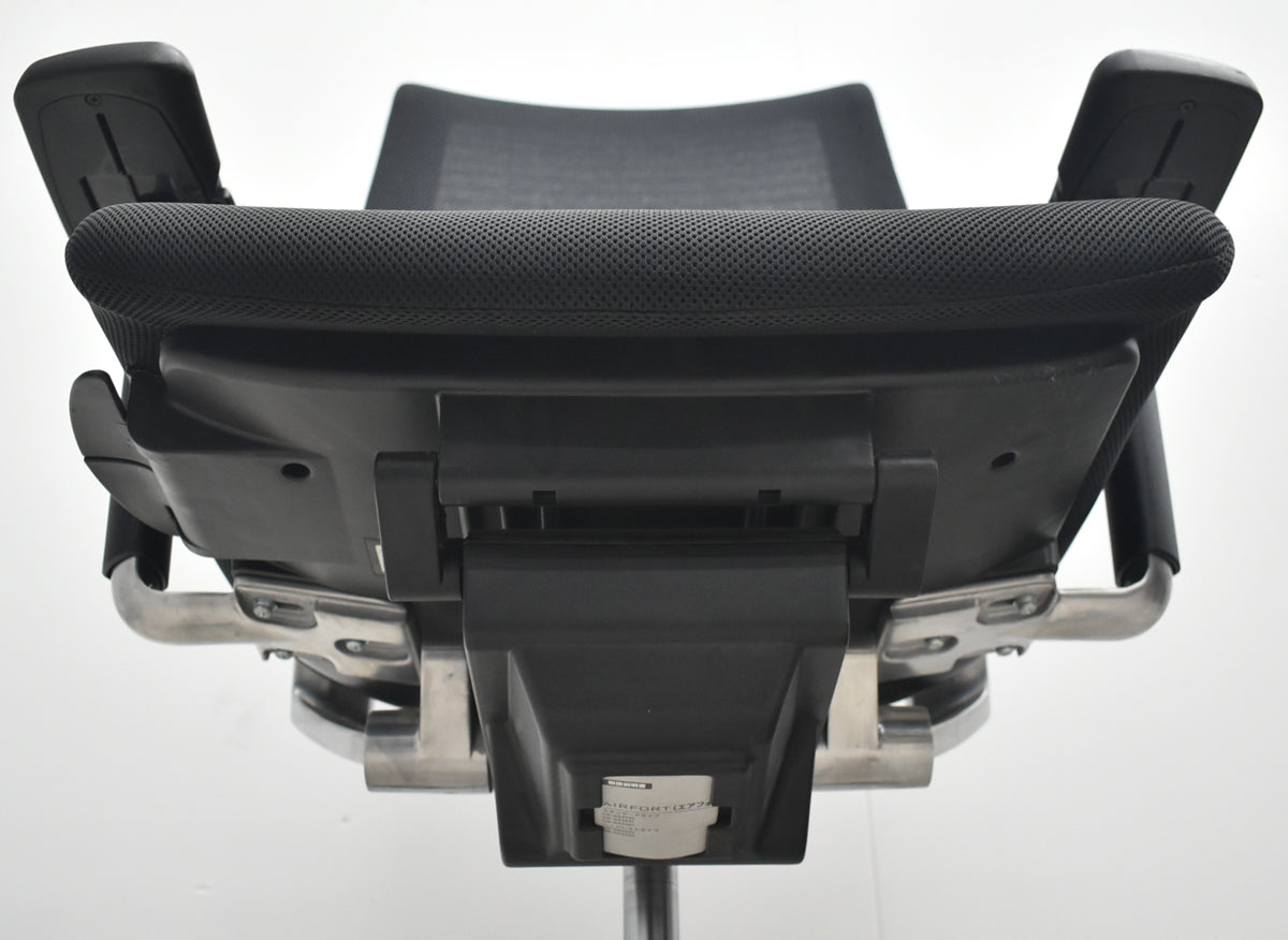 【中古】コクヨ　エアフォート　可動肘　エアランバーサポート　ポリッシュ　ブラック　2026042206【中古オフィス家具】