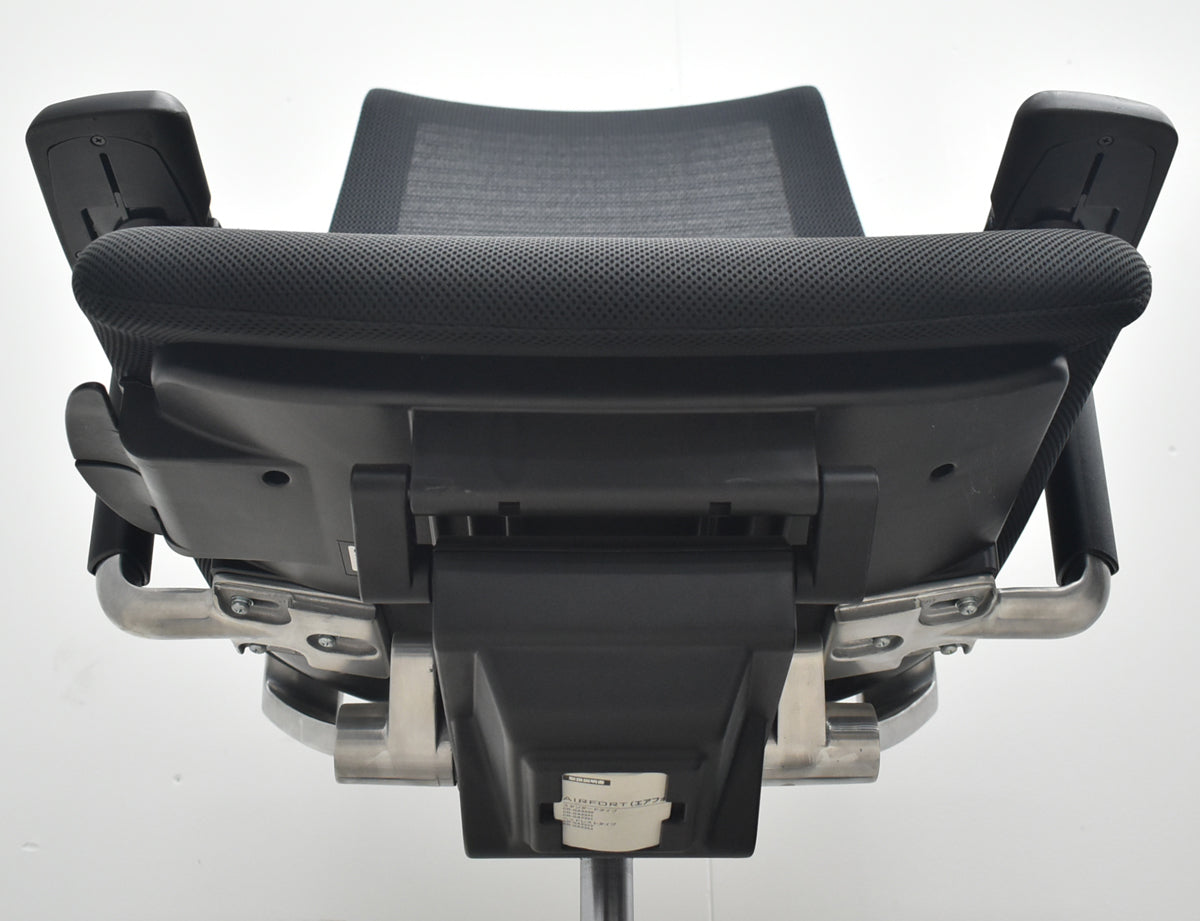 【中古】コクヨ　エアフォート　可動肘　エアランバーサポート　ポリッシュ　ブラック　2026042207【中古オフィス家具】