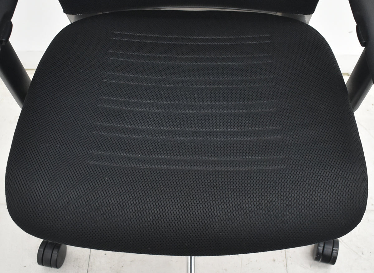 【中古】コクヨ　エアフォート　ヘッドレスト　可動肘　エアランバーサポート　ポリッシュ　ブラック　2026042301【中古オフィス家具】