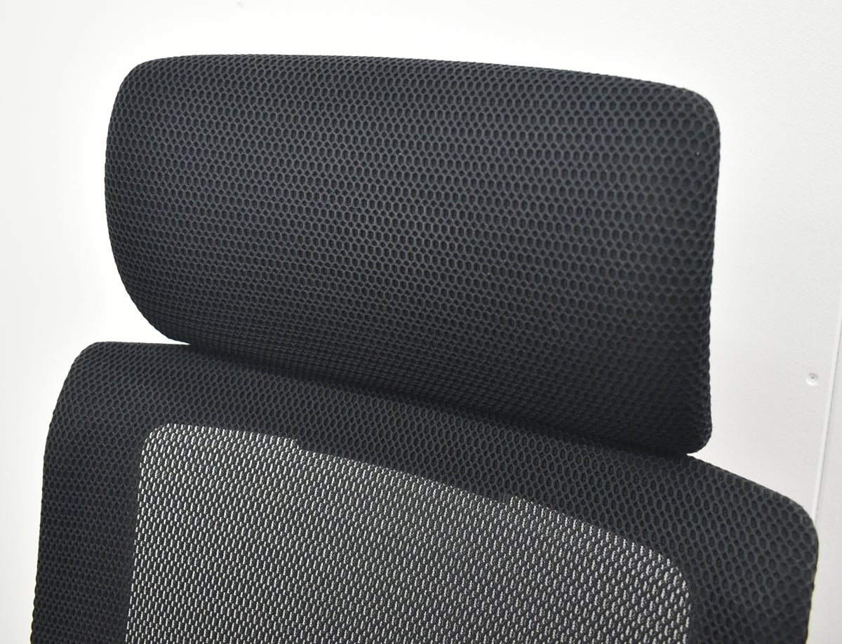 【中古】コクヨ　エアフォート　ヘッドレスト　可動肘　エアランバーサポート　ポリッシュ　ブラック　2026042301【中古オフィス家具】