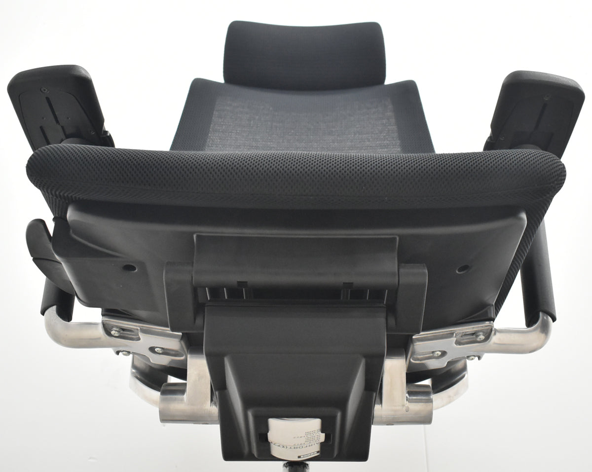 【中古】コクヨ　エアフォート　ヘッドレスト　可動肘　エアランバーサポート　ポリッシュ　ブラック　2026042301【中古オフィス家具】