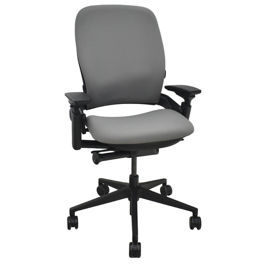 【中古】スチールケース　リープＶ２　APモデル　可動肘　ランバーサポート　グレー　2026042303【中古オフィス家具】