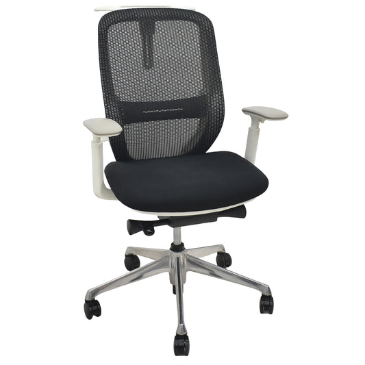 【中古】オカムラ　シルフィー　ハイバック　可動肘　ハンガー　前傾機能　バックカーブアジャスト　ポリッシュ　ランバーサポート　2020年製　ブラック　2026042304【中古オフィス家具】