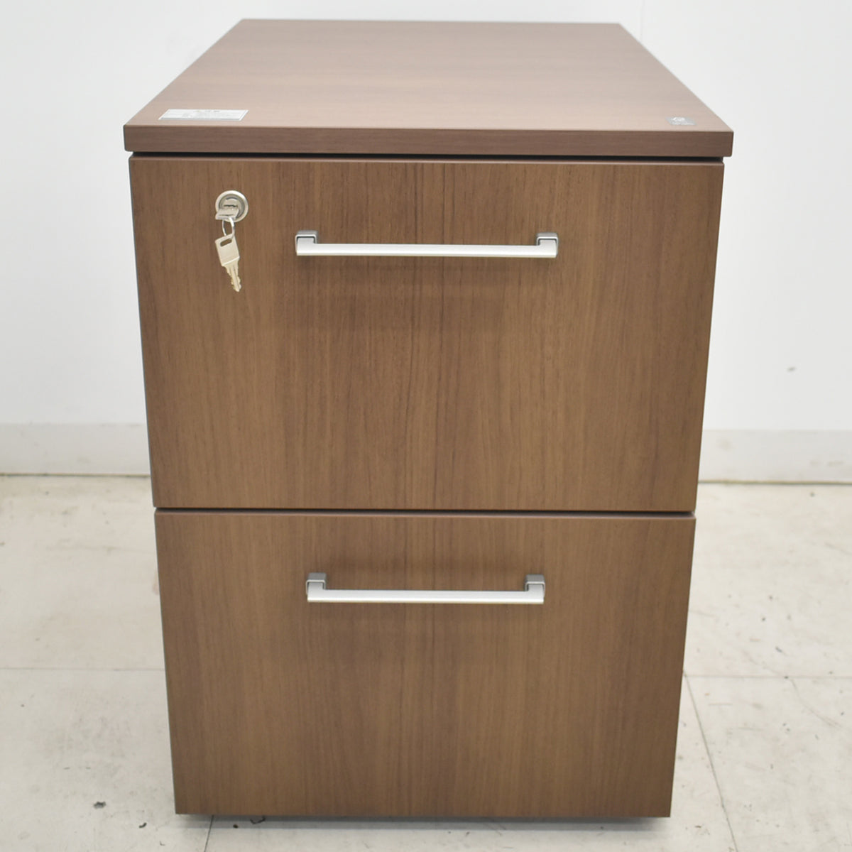 【中古】オカムラ　EX-F300　２段ワゴン　ソフトクロージング機能　幅435　2026042702【中古オフィス家具】