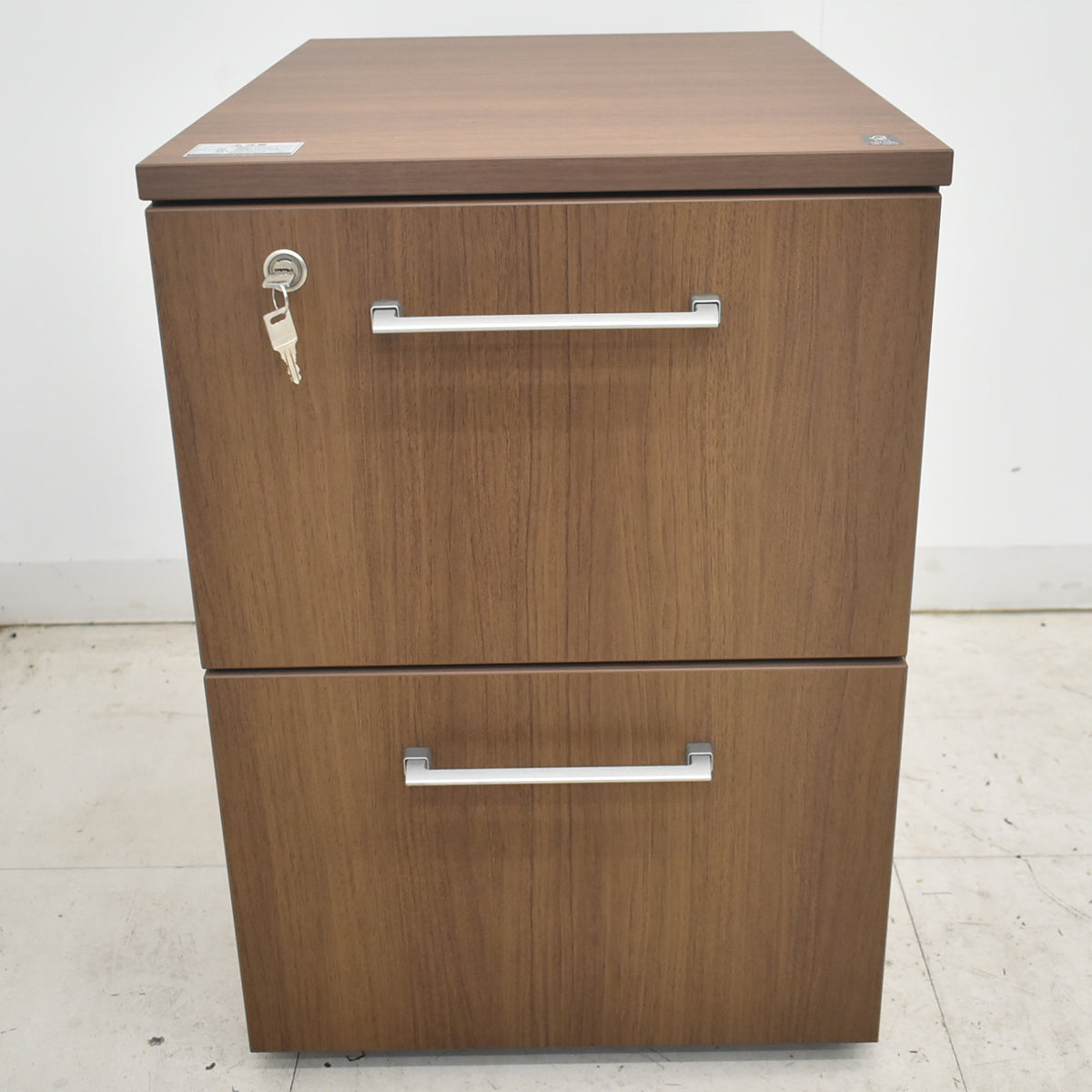 【中古】オカムラ　EX-F300　２段ワゴン　ソフトクロージング機能　幅435　2026042702【中古オフィス家具】